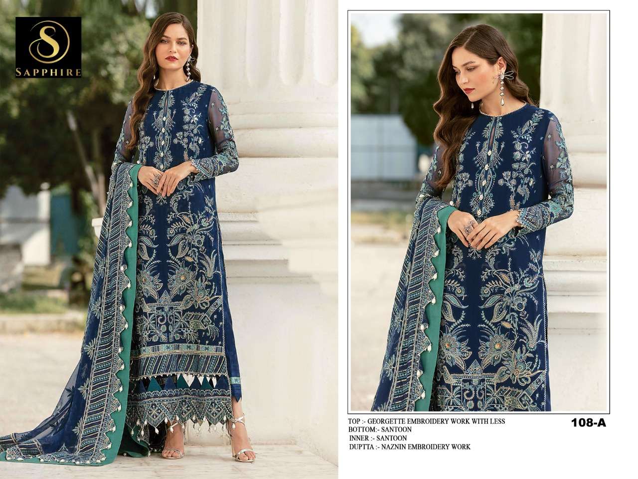 NEW ARRIVAL LATEST DESIGNER STRAIGHT PAKISTANI SALWAR SUIT FOR WOMEN RCT 108A