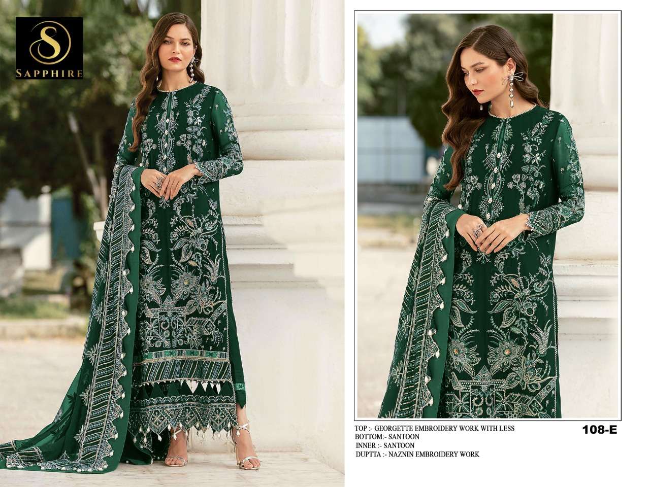 NEW ARRIVAL LATEST DESIGNER STRAIGHT PAKISTANI SALWAR SUIT FOR WOMEN RCT 108E