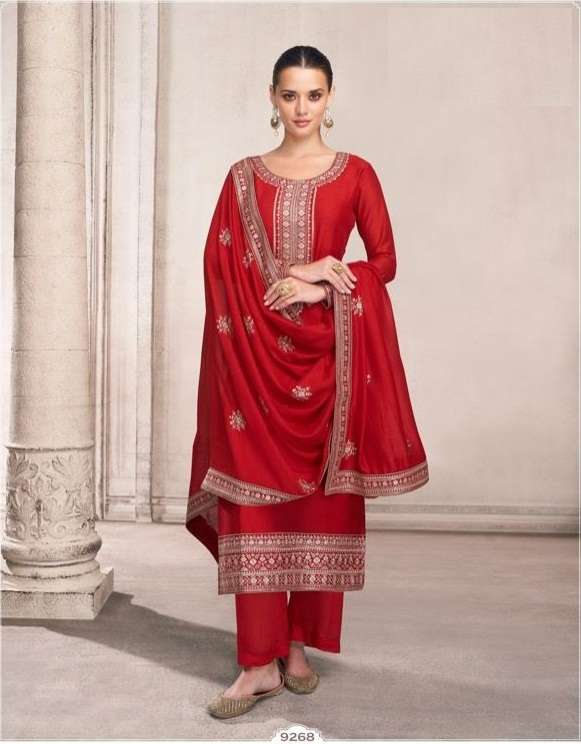 NEW ARRIVAL LATEST DESIGNER STRAIGHT SALWAR SUIT FOR WOMEN AF 9268