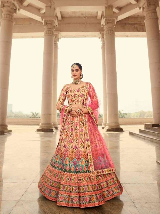 PREMIUM DESIGNER FANCY WEDDING PARTY WEAR EXCLUSIVE SILK LEHENGA CHOLI KF VEENA 2031