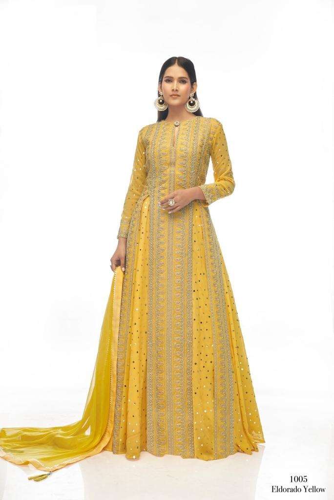 TOP SELLING DESIGNER FANCY ANARKALI GEORGETTE SALWAR SUIT FOR WEDDING PARTY WEAR GULZAR 1005