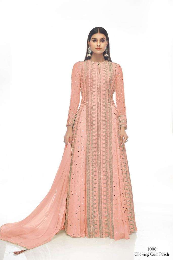 TOP SELLING DESIGNER FANCY ANARKALI GEORGETTE SALWAR SUIT FOR WEDDING PARTY WEAR GULZAR 1006