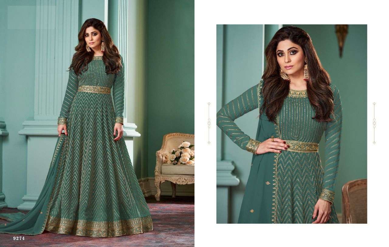 DESIGNER FANCY LONG ANARKALI SALWAR SUIT REAL GEORGETTE 9274