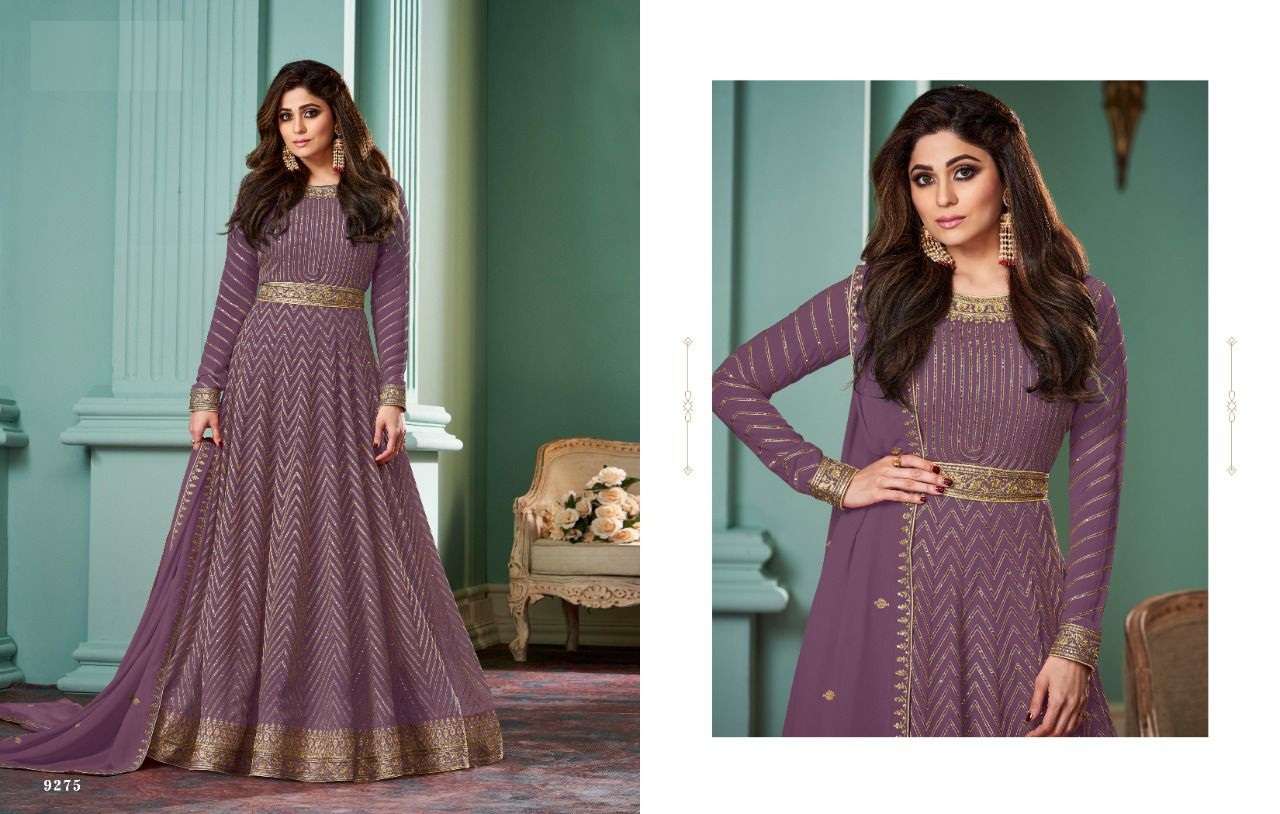 DESIGNER FANCY LONG ANARKALI SALWAR SUIT REAL GEORGETTE 9275