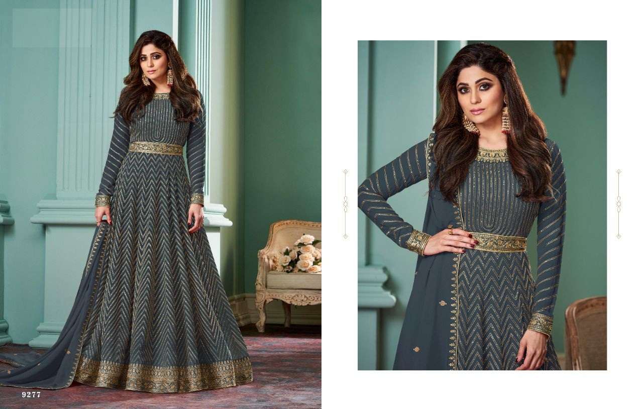 DESIGNER FANCY LONG ANARKALI SALWAR SUIT REAL GEORGETTE 9277