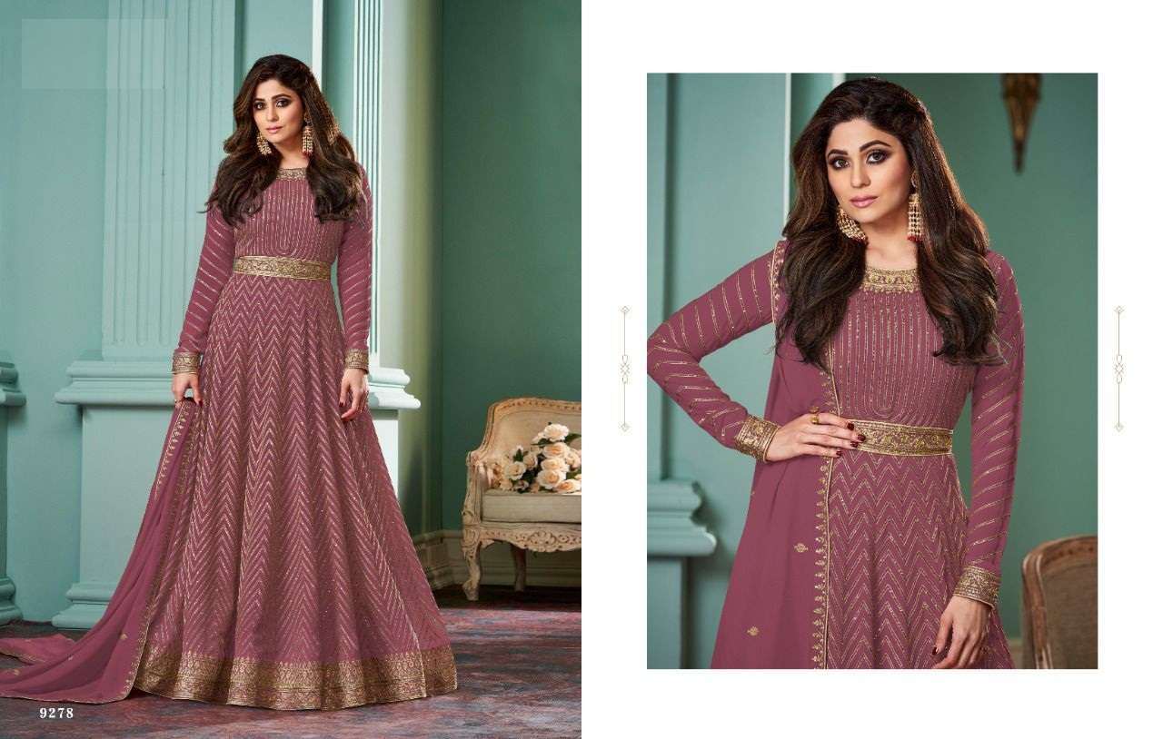 DESIGNER FANCY LONG ANARKALI SALWAR SUIT REAL GEORGETTE 9278