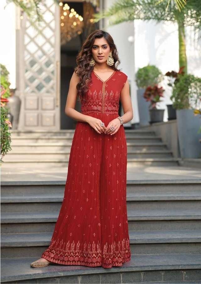 DESIGNER FANCY MOST SELLING GEORGETTE JUMPSUIT FOR PARTY CASUAL WEAR EB 1071