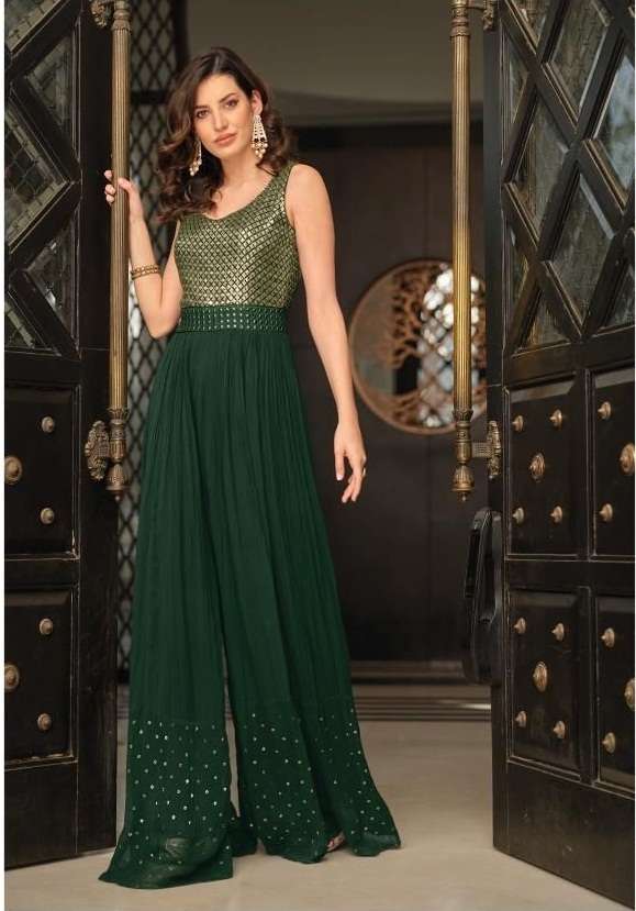 DESIGNER FANCY MOST SELLING GEORGETTE JUMPSUIT FOR PARTY CASUAL WEAR EB 1073