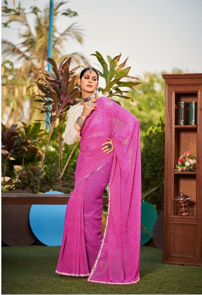 DESIGNER FANCY WEDDDING PARTY WEAR GEORGETTE SAREE SM STAVAN 1004