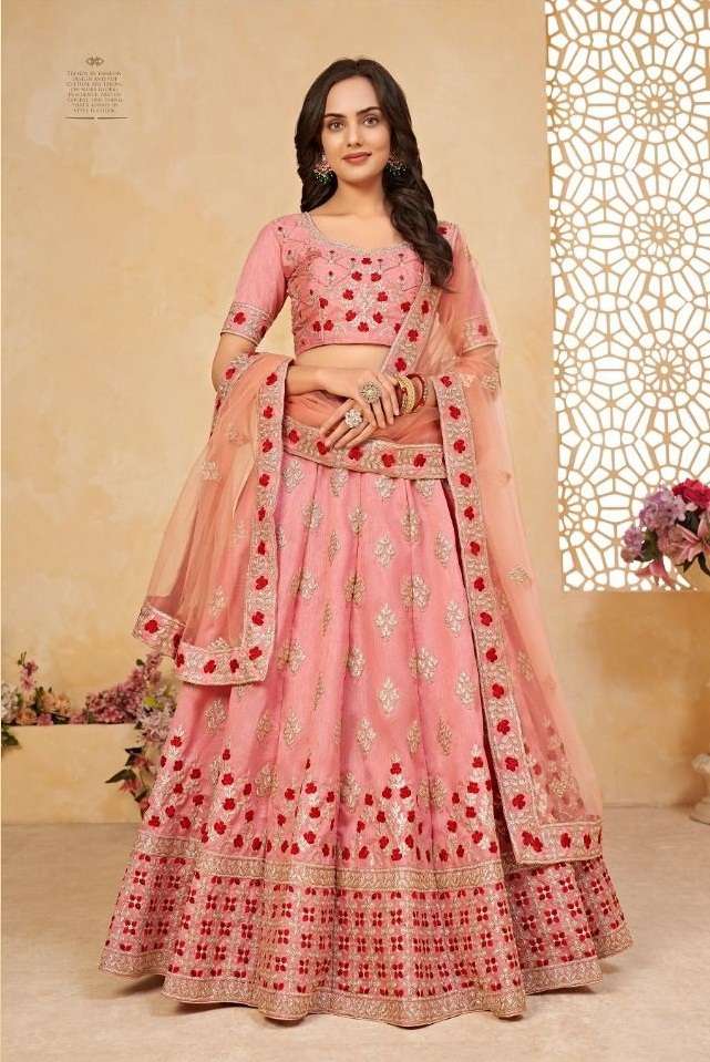 DESIGNER FANCY WEDDING PARTY WEAR SILK LEHENGA CHOLI COLLECTION 1007