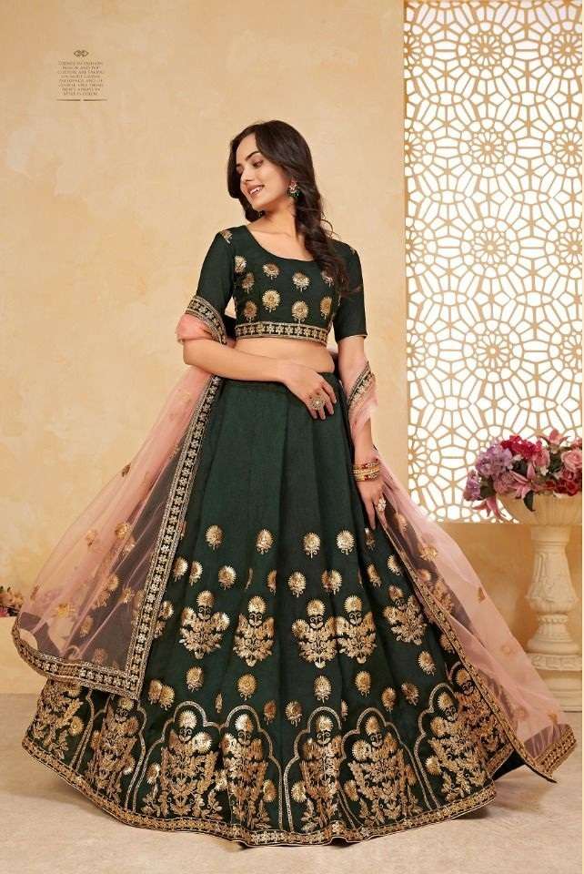 DESIGNER FANCY WEDDING PARTY WEAR SILK LEHENGA CHOLI COLLECTION 1008