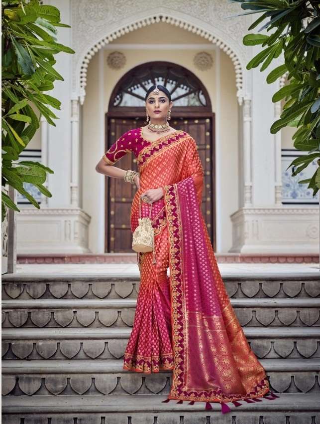 HOT SELLING DESIGNER BANARASI SILK SAREE EXCLUSIVE COLLECTION FOR WEDDING PARTY WEAR TATHASTU 5206