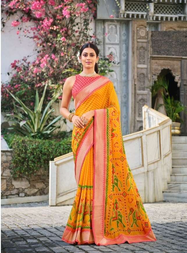 HOT SELLING DESIGNER BANARASI SILK SAREE EXCLUSIVE COLLECTION FOR WEDDING PARTY WEAR RV SM 353C