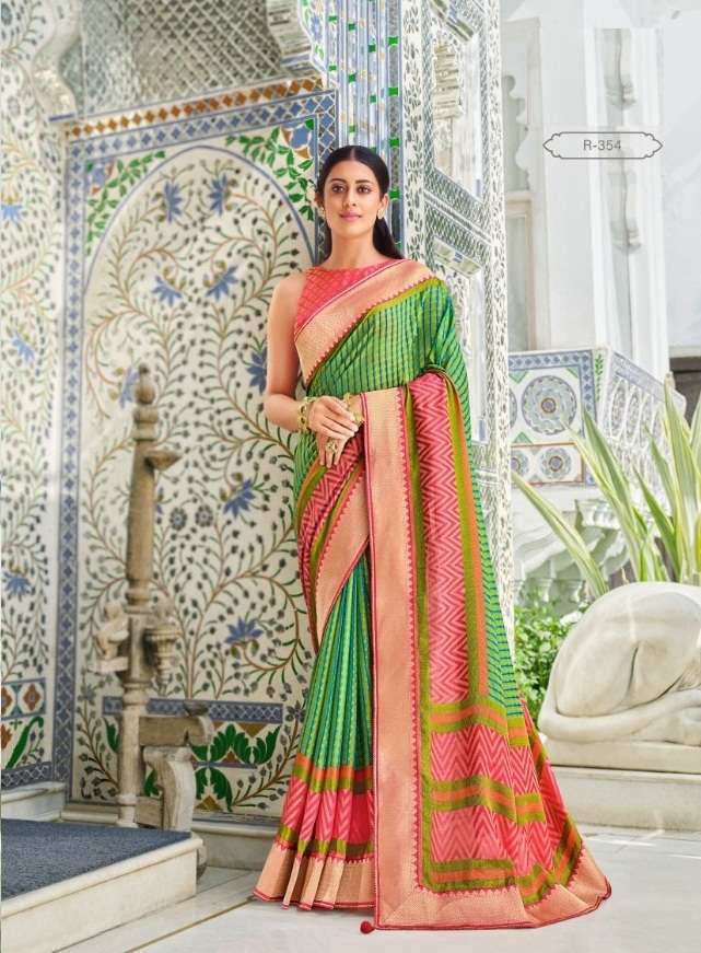 HOT SELLING DESIGNER BANARASI SILK SAREE EXCLUSIVE COLLECTION FOR WEDDING PARTY WEAR RV SM 354