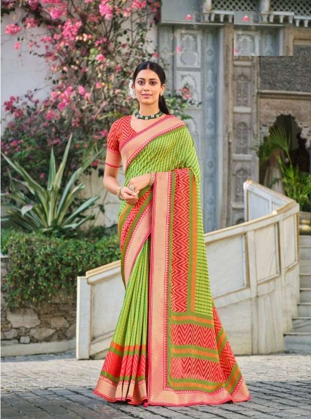 HOT SELLING DESIGNER BANARASI SILK SAREE EXCLUSIVE COLLECTION FOR WEDDING PARTY WEAR RV SM 354C