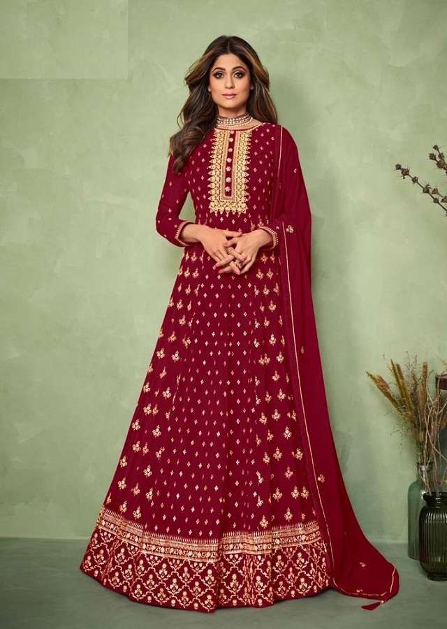 LATEST NEW ARRIVAL FANCY WEDDING PARTY WEAR GEORGETTE ANARKALI FOR WOMEN CARNIVAL 9193