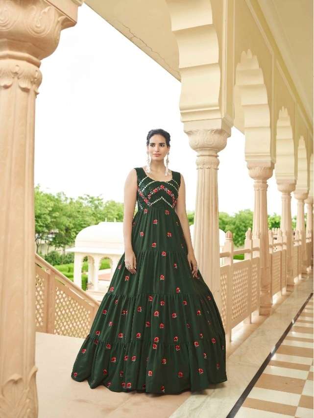 DESIGNER FANCY GEORGETTE ANARKALI GOWN SALWAR SUIT KF 4731