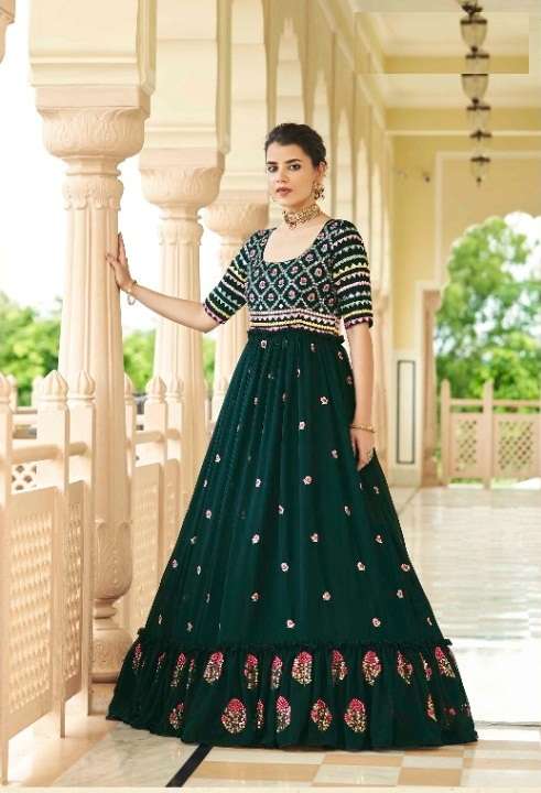 DESIGNER FANCY GEORGETTE ANARKALI GOWN SALWAR SUIT KF 4732