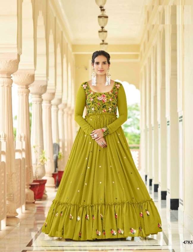 DESIGNER FANCY GEORGETTE ANARKALI GOWN SALWAR SUIT KF 4733