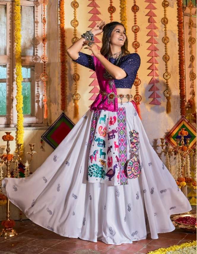 DESIGNER FANCY NAVRATRI SPECIAL GAMTHI LEHENGA CHOLI IN COTTON VIWAH FASHION 2113