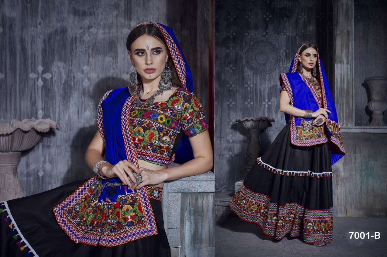 DESIGNER FANCY NAVRATRI SPECIAL GAMTHI LEHENGA CHOLI IN COTTON SENHORA 7001 B