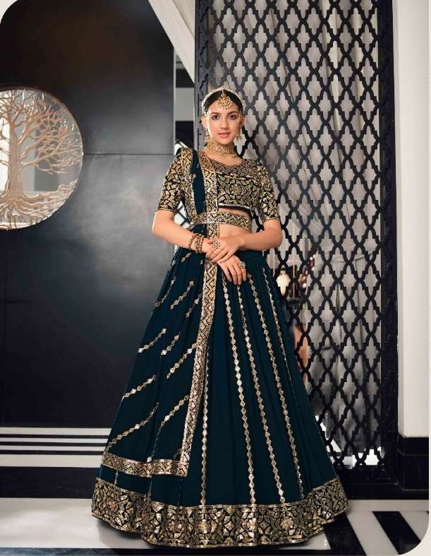 DESIGNER FANCY NAVRATRI SPECIAL GEORGETTE LEHENGA CHOLI IN VIWAH FASHION KF 2151