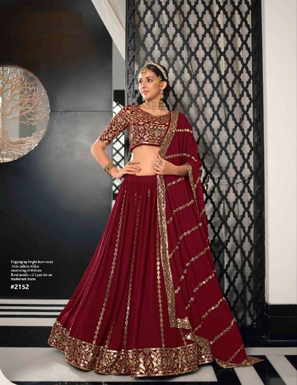 DESIGNER FANCY NAVRATRI SPECIAL GEORGETTE LEHENGA CHOLI IN VIWAH FASHION KF 2152