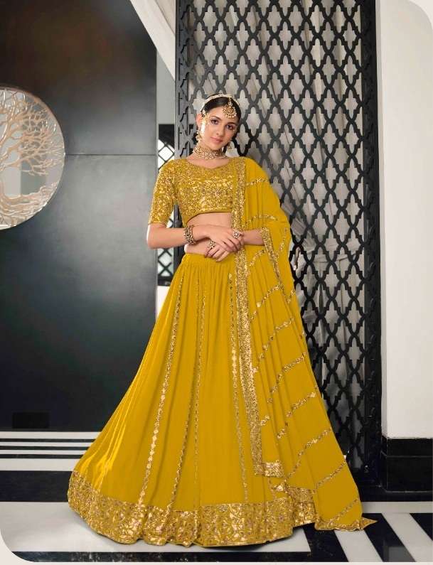 DESIGNER FANCY NAVRATRI SPECIAL GEORGETTE LEHENGA CHOLI IN VIWAH FASHION KF 2153