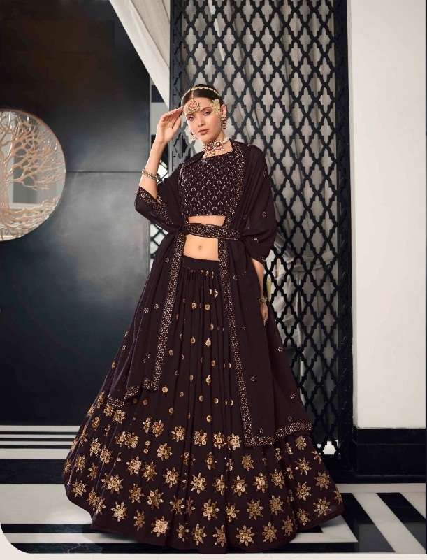 DESIGNER FANCY NAVRATRI SPECIAL GEORGETTE LEHENGA CHOLI IN VIWAH FASHION KF 2154