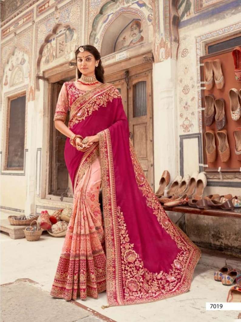 DESIGNER FANCY PARTY WEAR SAREE EXCLUSIVE COLLECTION KALISTA SM 7019