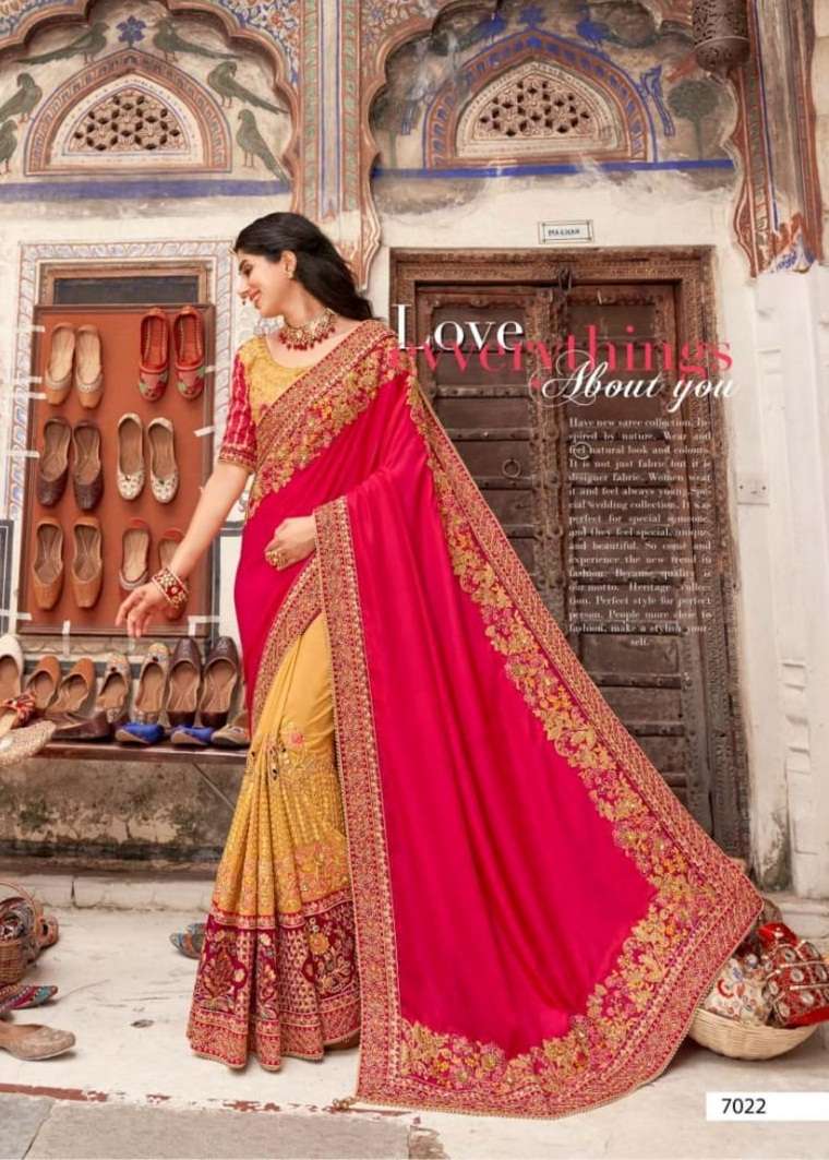 DESIGNER FANCY PARTY WEAR SAREE EXCLUSIVE COLLECTION KALISTA SM 7022