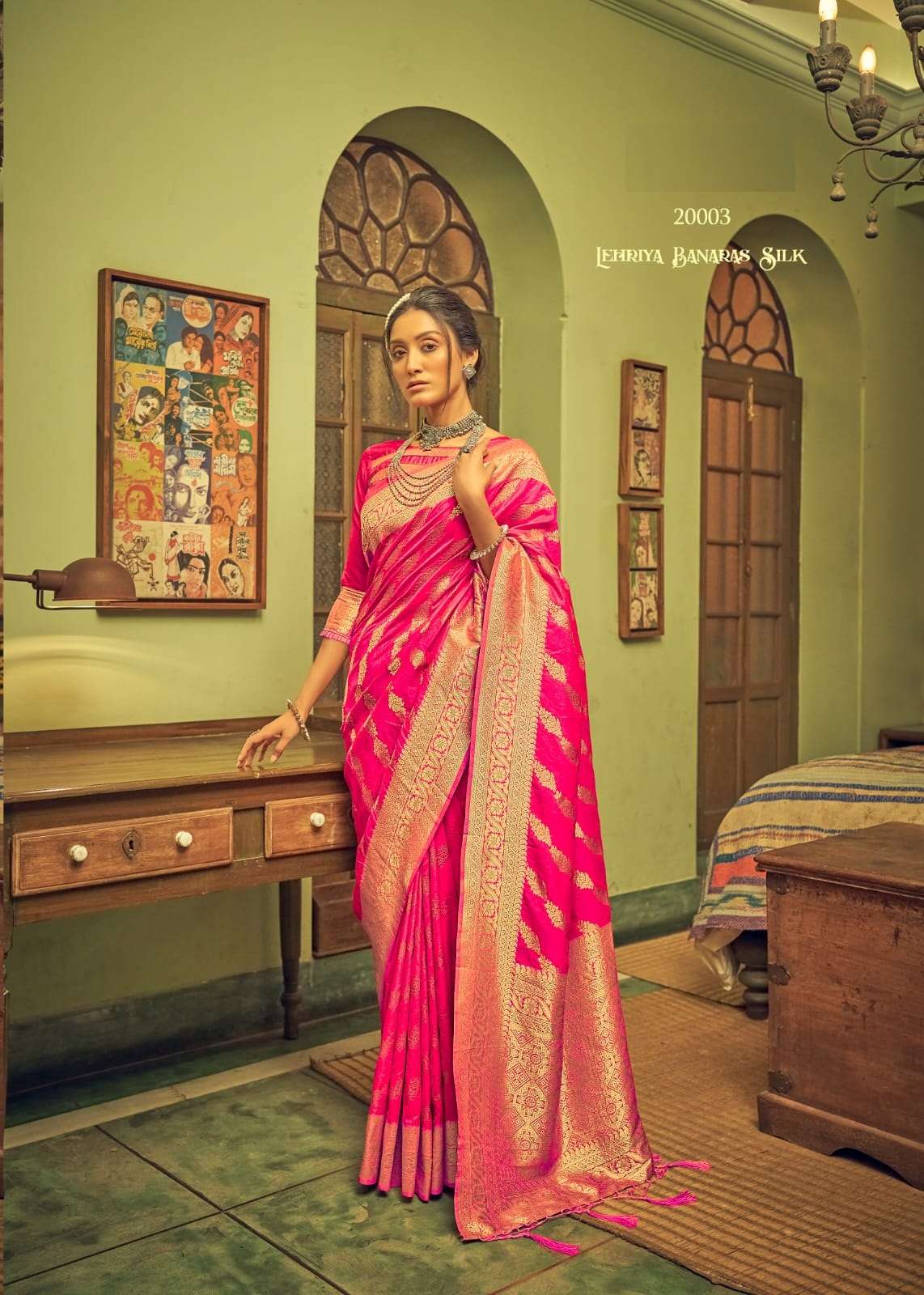 DESIGNER FANCY PARTY WEAR SILK SAREE EXCLUSIVE COLLECTION SM RAJPATH 20003