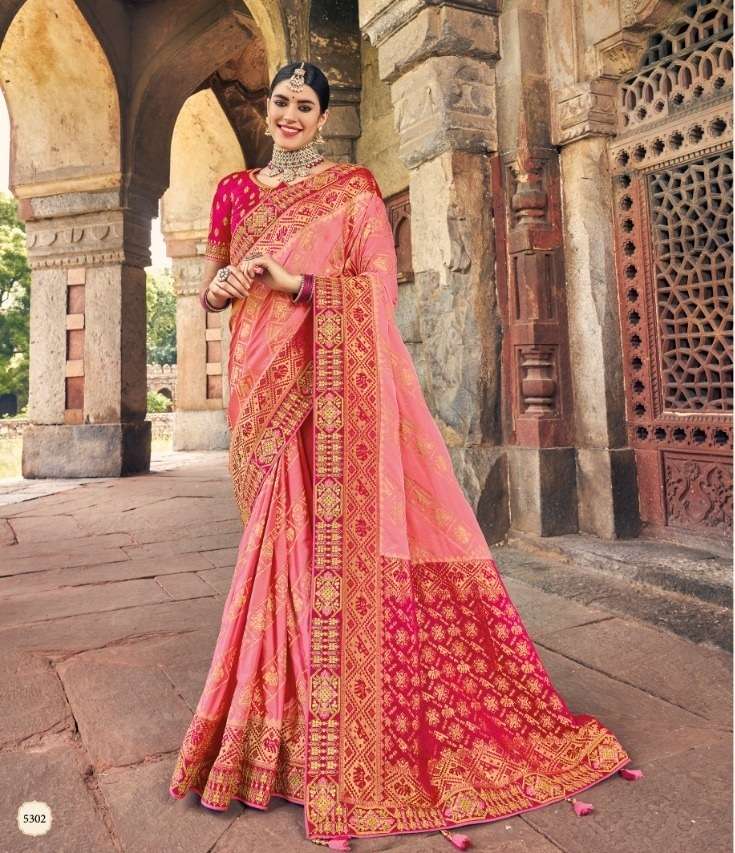 DESIGNER FANCY PARTY WEAR SILK SAREE EXCLUSIVE COLLECTION TATHASTU 5302