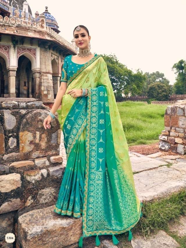 DESIGNER FANCY PARTY WEAR SILK SAREE EXCLUSIVE COLLECTION TATHASTU 5304