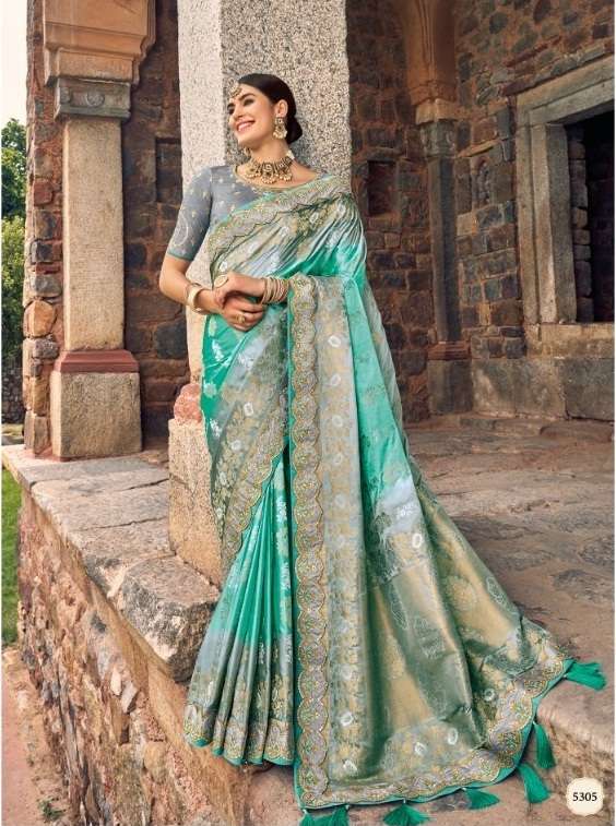 DESIGNER FANCY PARTY WEAR SILK SAREE EXCLUSIVE COLLECTION TATHASTU 5305