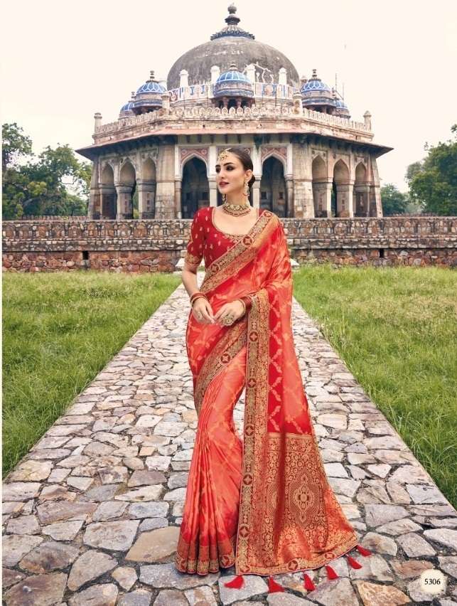 DESIGNER FANCY PARTY WEAR SILK SAREE EXCLUSIVE COLLECTION TATHASTU 5306