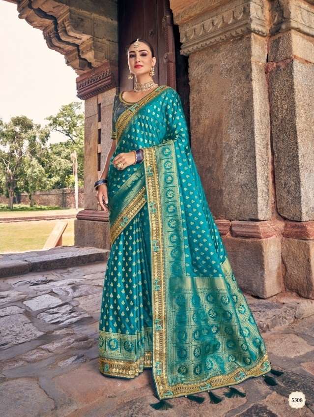 DESIGNER FANCY PARTY WEAR SILK SAREE EXCLUSIVE COLLECTION TATHASTU 5308