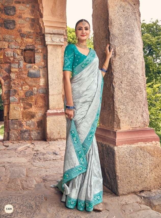 DESIGNER FANCY PARTY WEAR SILK SAREE EXCLUSIVE COLLECTION TATHASTU 5309