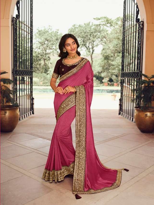 DESIGNER VICHITRA SILK SAREE EXCLUSIVE COLLECTION FOR WEDDING PARTY WEAR KAVIRA SM 1010