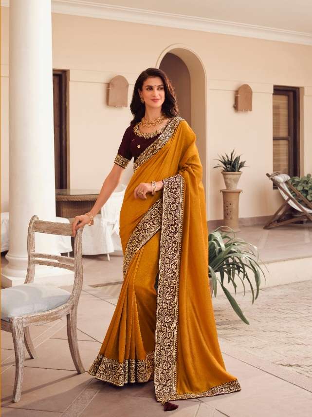 DESIGNER VICHITRA SILK SAREE EXCLUSIVE COLLECTION FOR WEDDING PARTY WEAR KAVIRA SM 1012