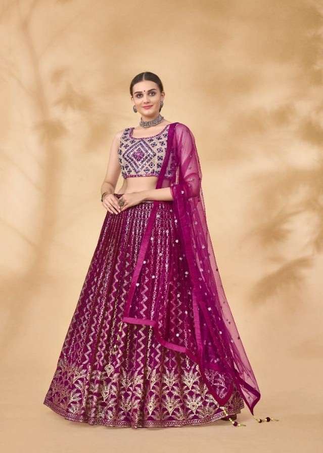 PREMIUM DESIGNER FANCY WEDDING PARTY WEAR EXCLUSIVE HEAVY SILK LEHENGA CHOLI ARYA SENHORA 25005