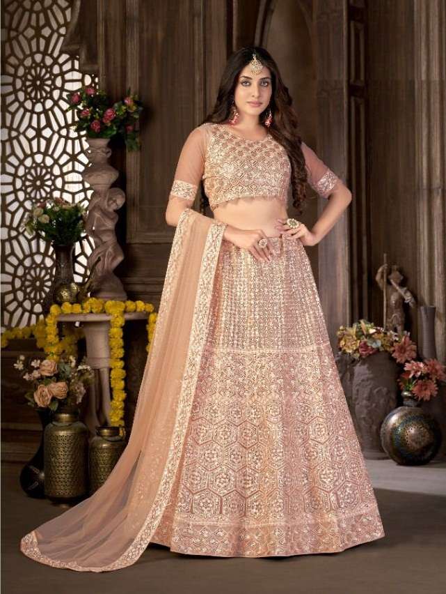 PREMIUM DESIGNER FANCY WEDDING PARTY WEAR EXCLUSIVE HEAVY SILK LEHENGA CHOLI ZEEYA DST 8002