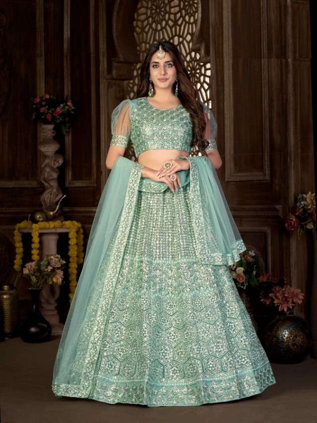 PREMIUM DESIGNER FANCY WEDDING PARTY WEAR EXCLUSIVE HEAVY SILK LEHENGA CHOLI ZEEYA DST 8003