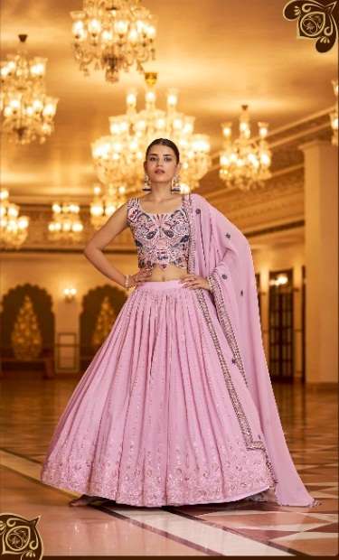 DESIGNER FANCY PARTY NAVRATRI WEAR LEHENGA CHOLI IN PURE GEORGETTE KF 2187