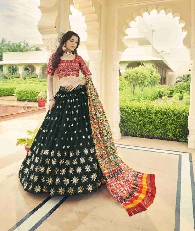 DESIGNER FANCY WEDDING BRIDAL WEAR HEAVY SILK LEHENGA CHOLI BRIDESMAID 2193