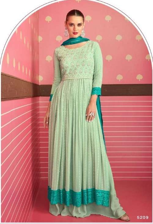 DESIGNER PARTY WEAR ANARKALI GEORGETTE SALWAR SUIT JG AF 5209