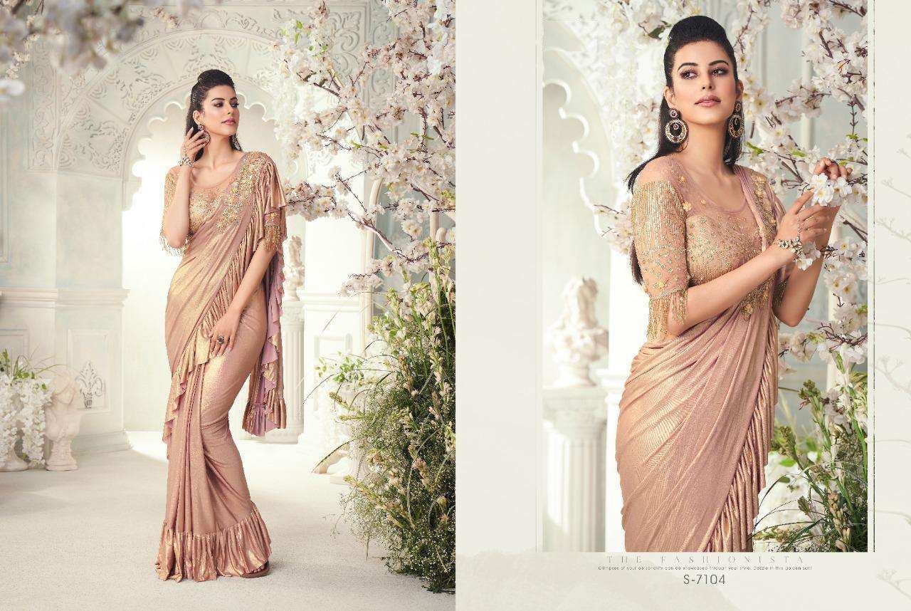 DESIGNER TRENDY WEDDING CUM PARTY WEAR FANCY SILK SAREE TFH COLLECTION 7104