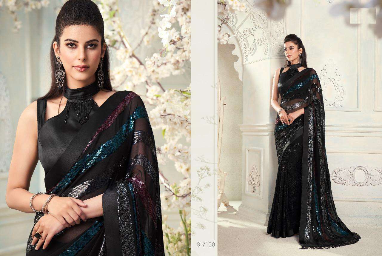 DESIGNER TRENDY WEDDING CUM PARTY WEAR FANCY SILK SAREE TFH COLLECTION 7108