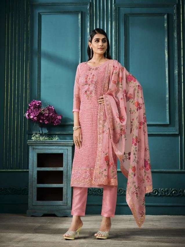 DESIGNER FANCY STRAIGHT SALWAR SUIT FOR WEDDING PARTY WEAR IN GEORGETTE FABRIC DST VIPUL 4811