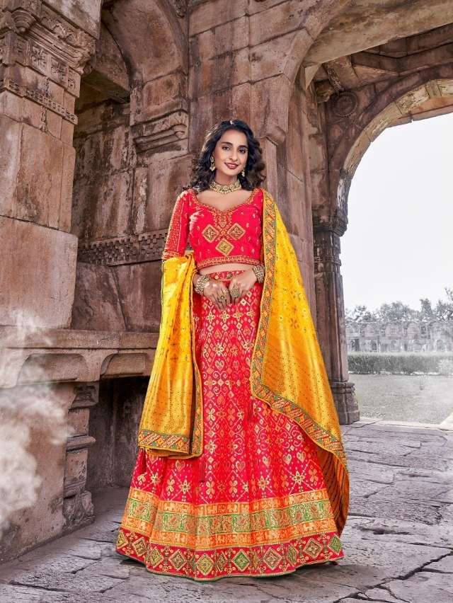 DESIGNER FANCY TRENDY PARTY WEAR BANARASISILK LEHENGA CHOLI PRERNA SM 1705